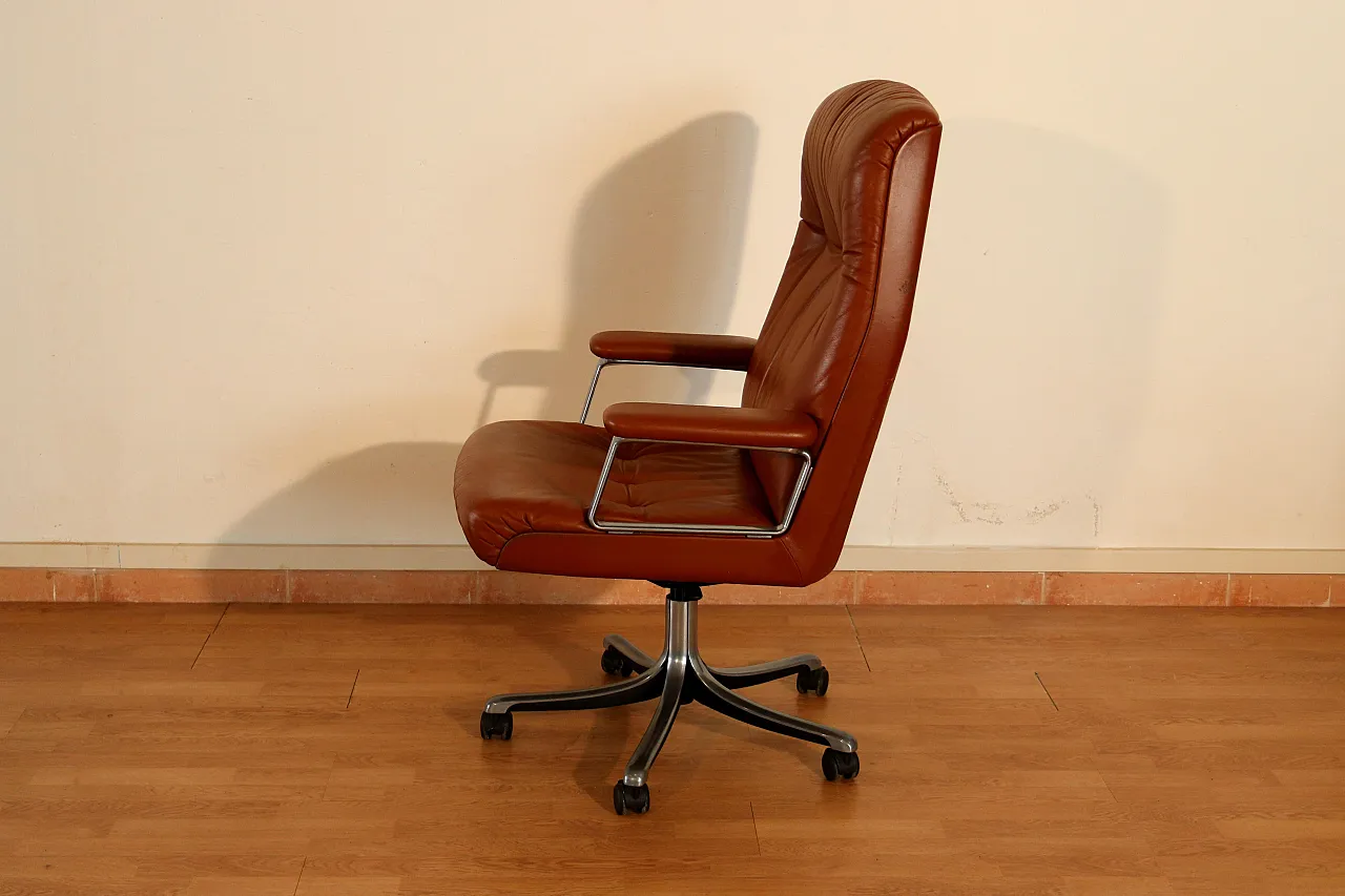 Sedia da ufficio Tecno P126 di Osvaldo Borsani per Tecno, anni '60 5