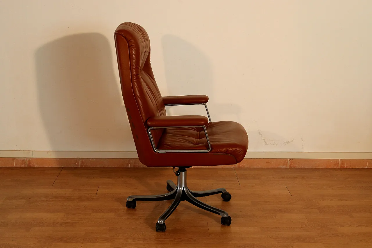 Sedia da ufficio Tecno P126 di Osvaldo Borsani per Tecno, anni '60 7