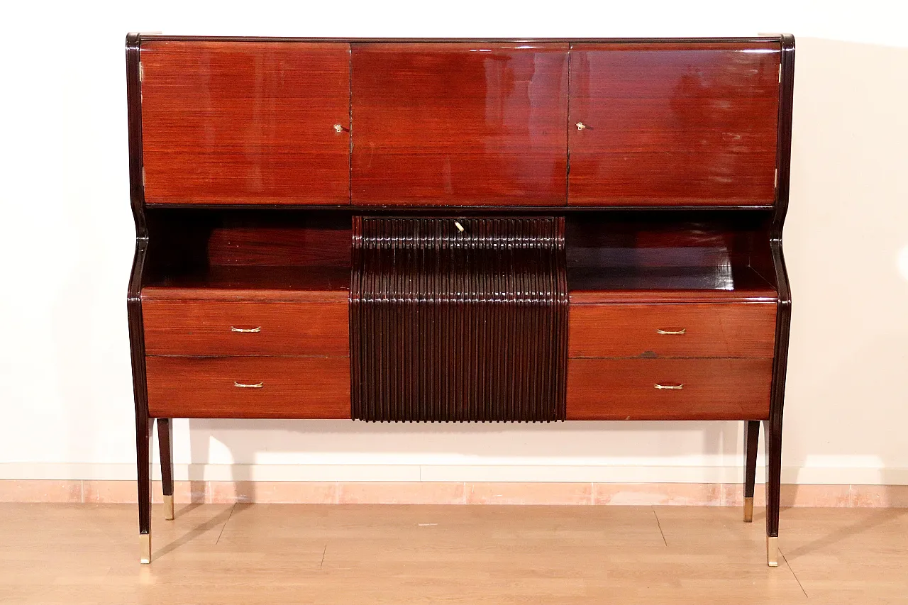 Credenza Mid-Century Osvaldo Borsani in legno, anni '50 2