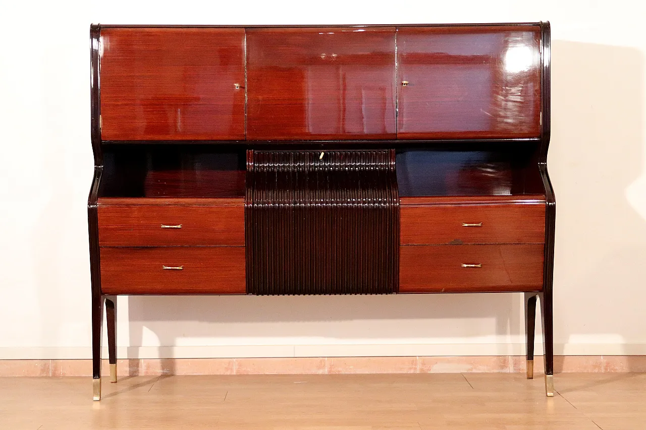 Credenza Mid-Century Osvaldo Borsani in legno, anni '50 6