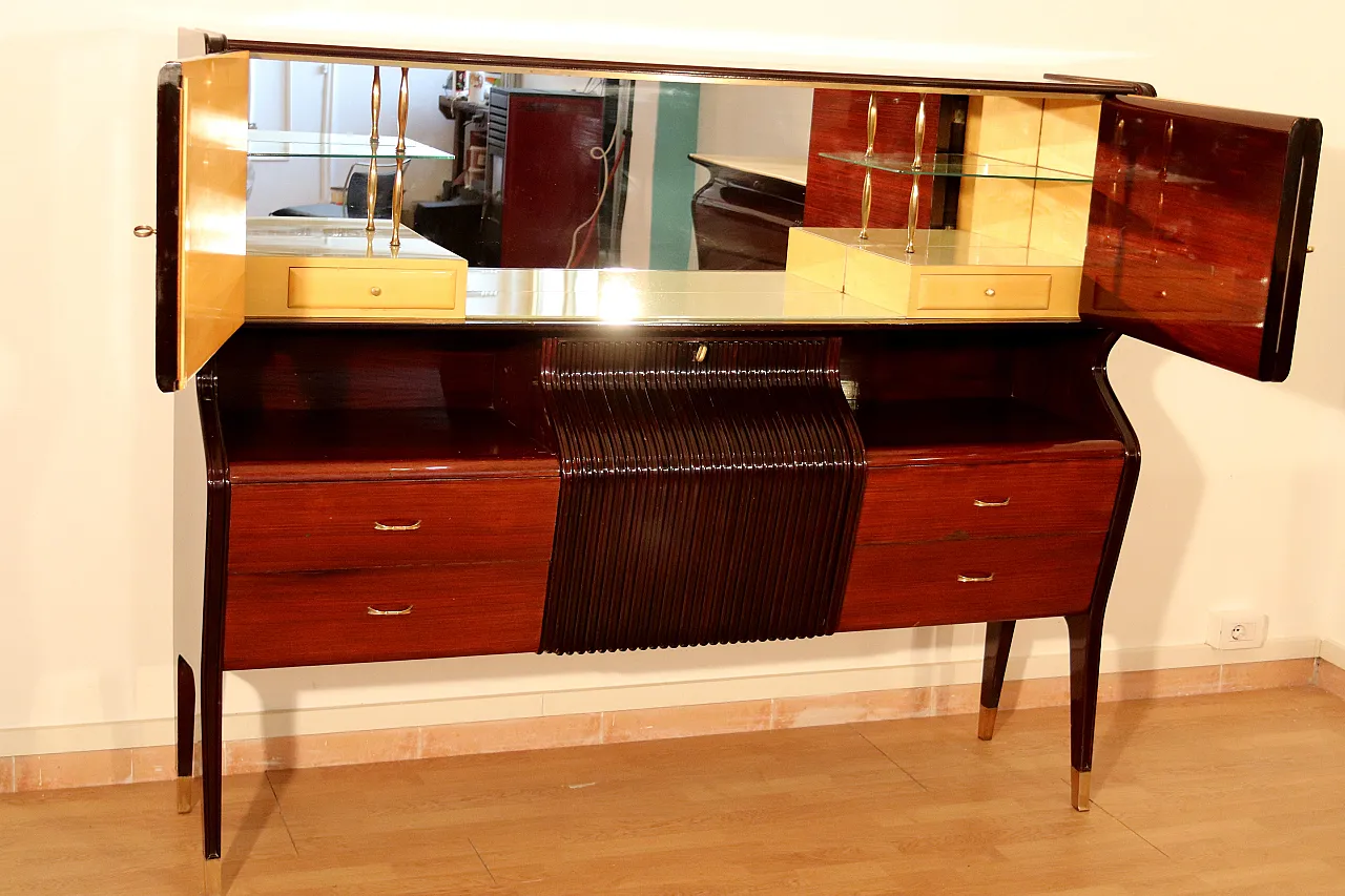 Credenza Mid-Century Osvaldo Borsani in legno, anni '50 12