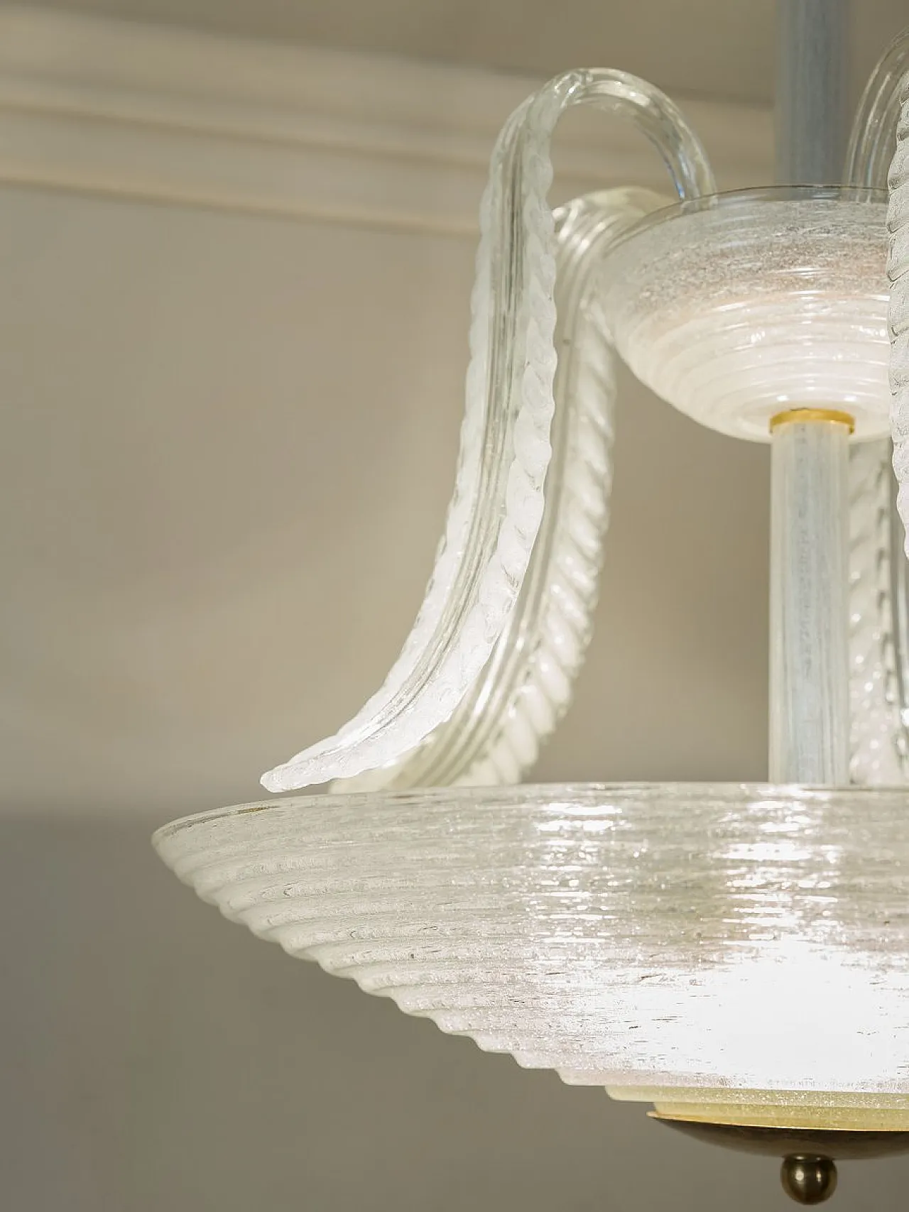 Art Deco Murano glass light from Seguso Vetri Darte, 1930s 3