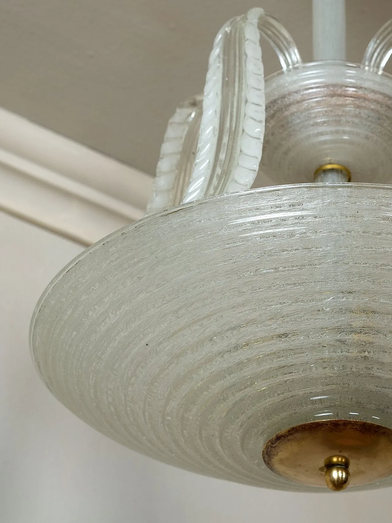 Art Deco Murano glass light from Seguso Vetri Darte, 1930s 4