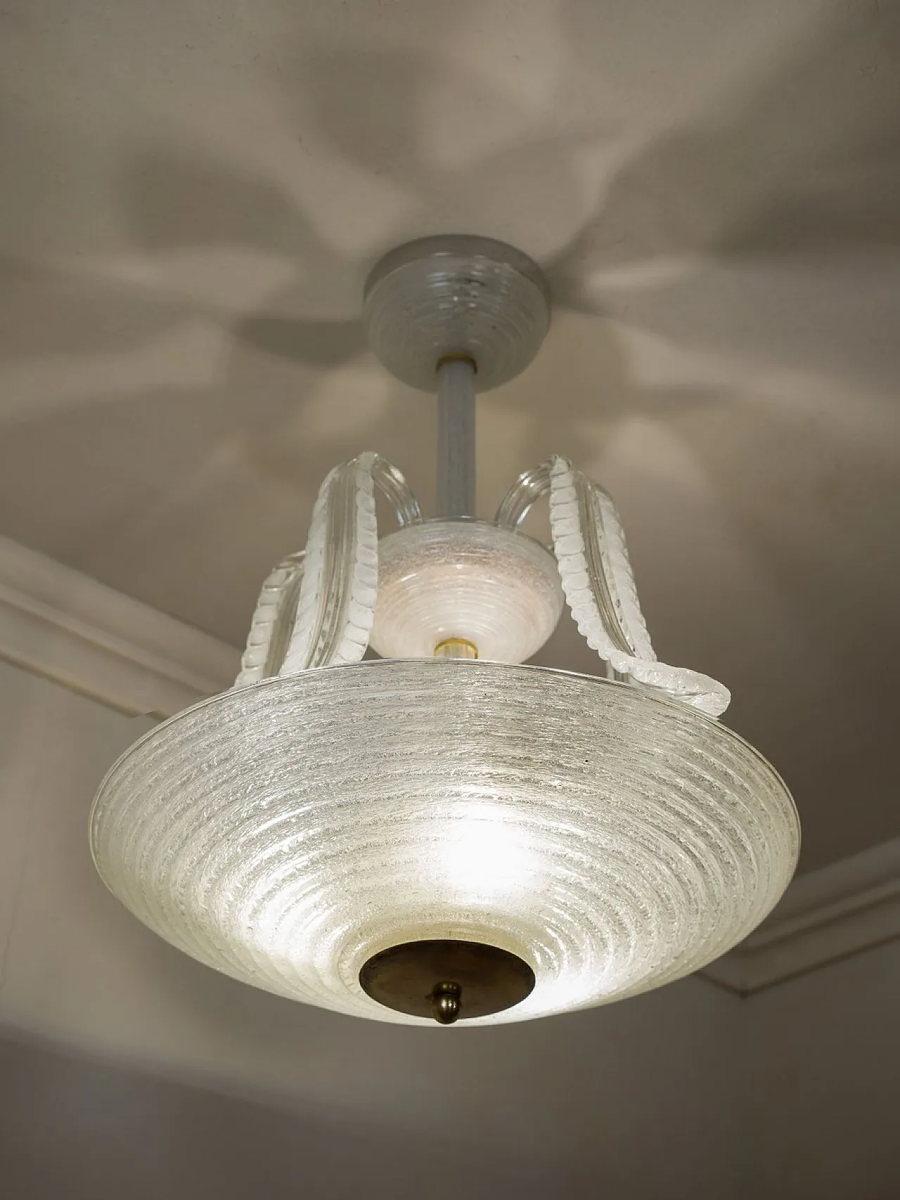 Art Deco Murano glass light from Seguso Vetri Darte, 1930s 5