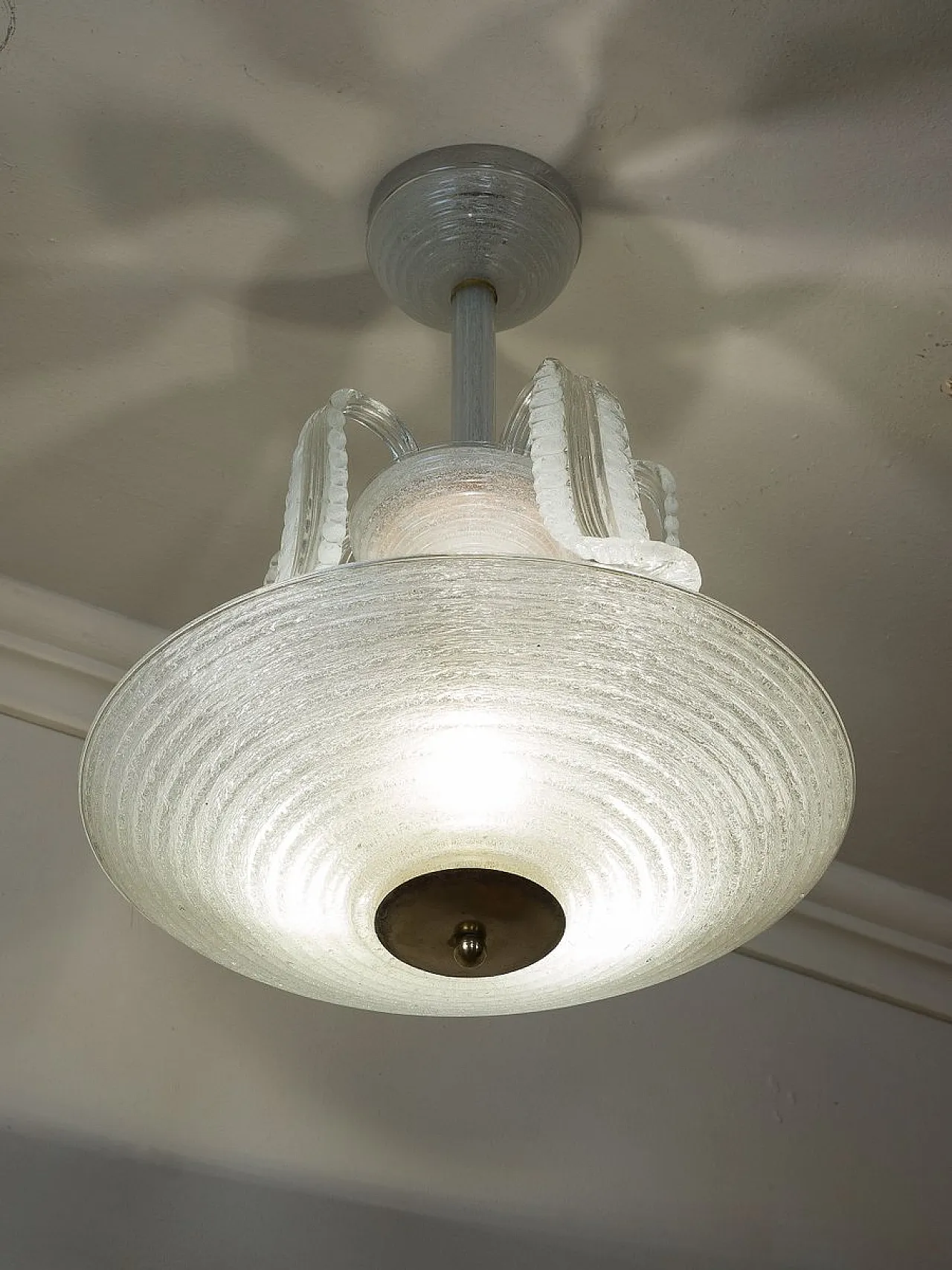 Art Deco Murano glass light from Seguso Vetri Darte, 1930s 8