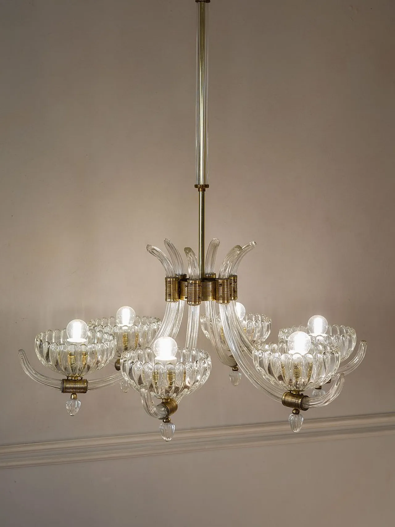 Murano glass chandelier, 1940s 1