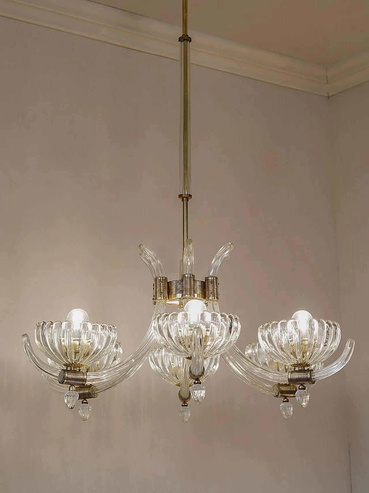 Murano glass chandelier, 1940s 2