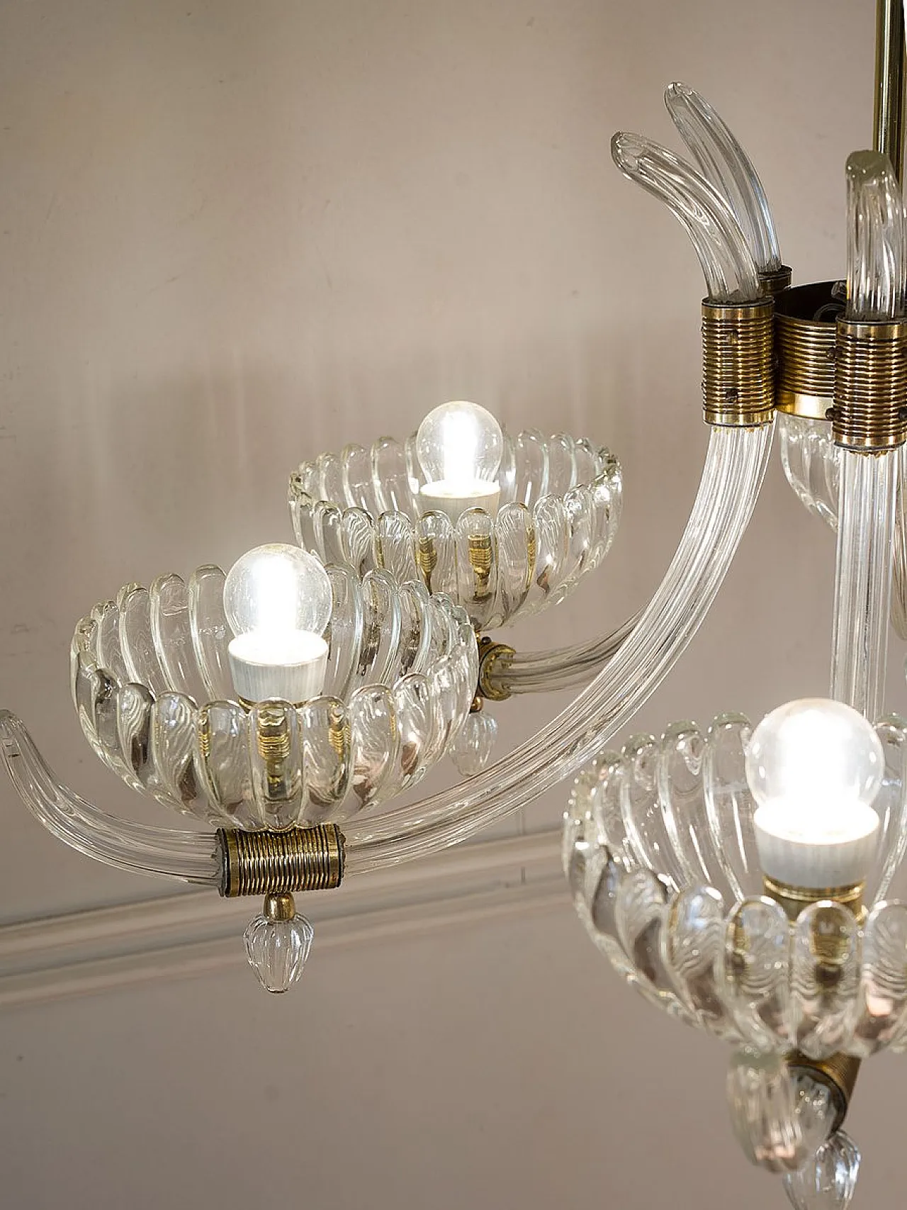 Murano glass chandelier, 1940s 4