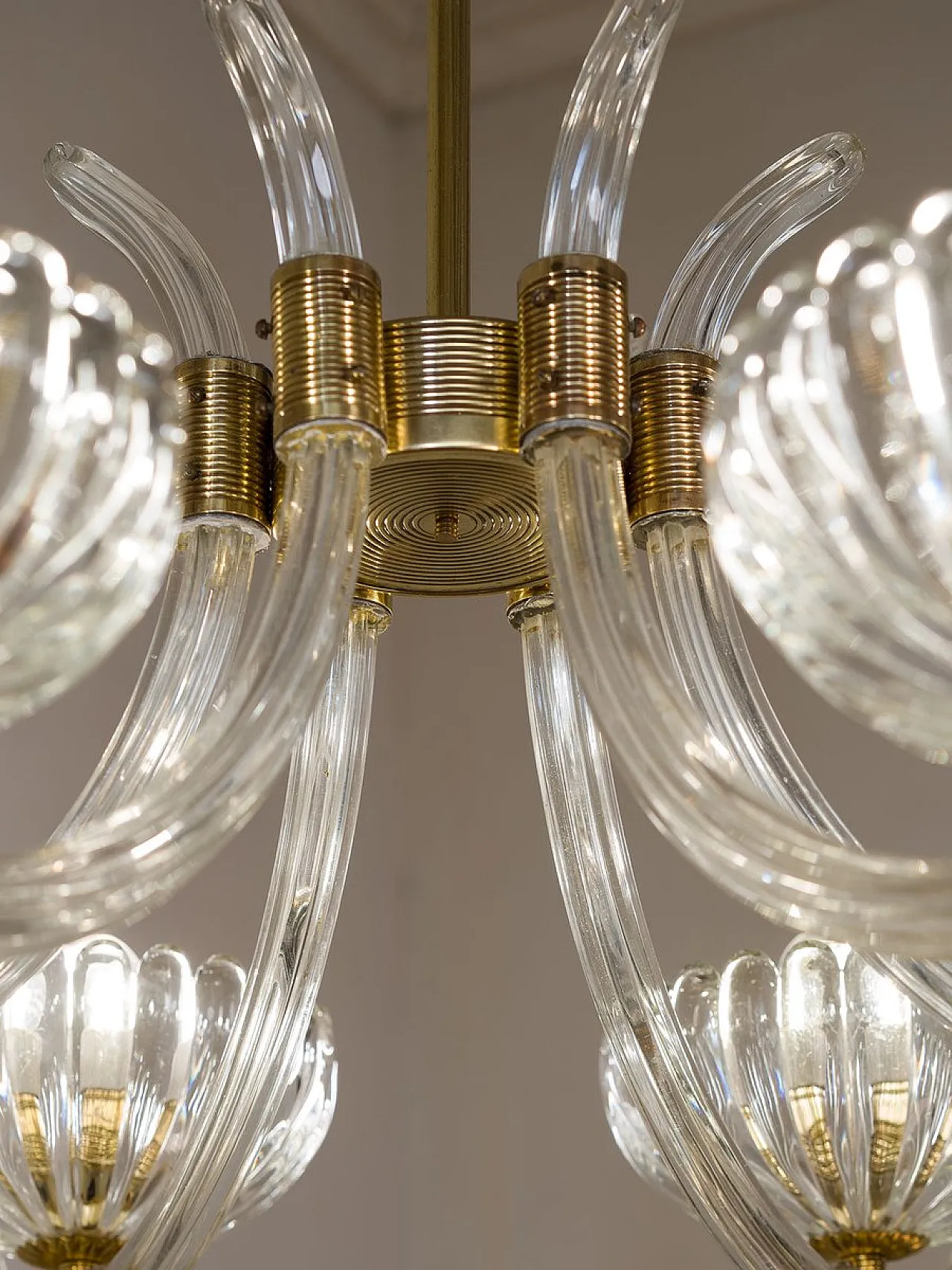 Murano glass chandelier, 1940s 5