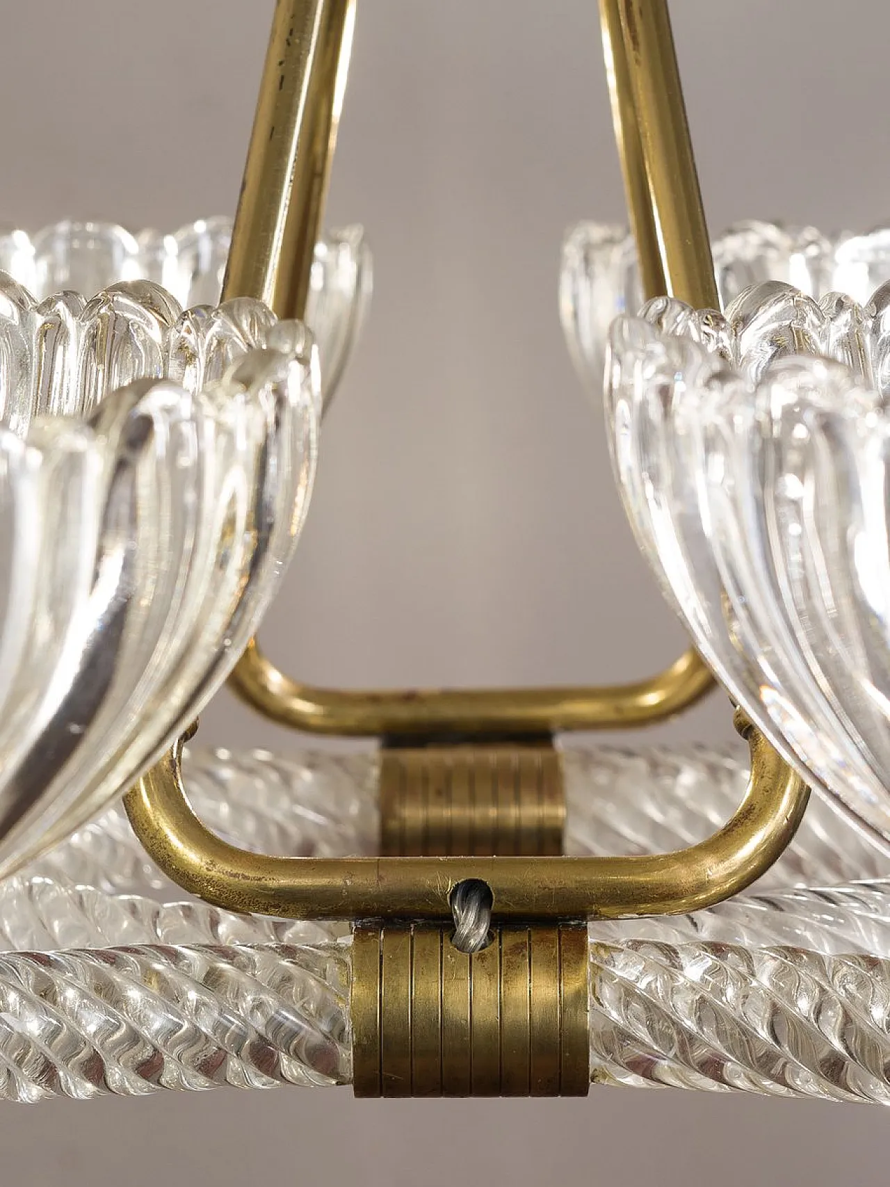 Venetian Murano glass 4-light chandelier, 1950s 6