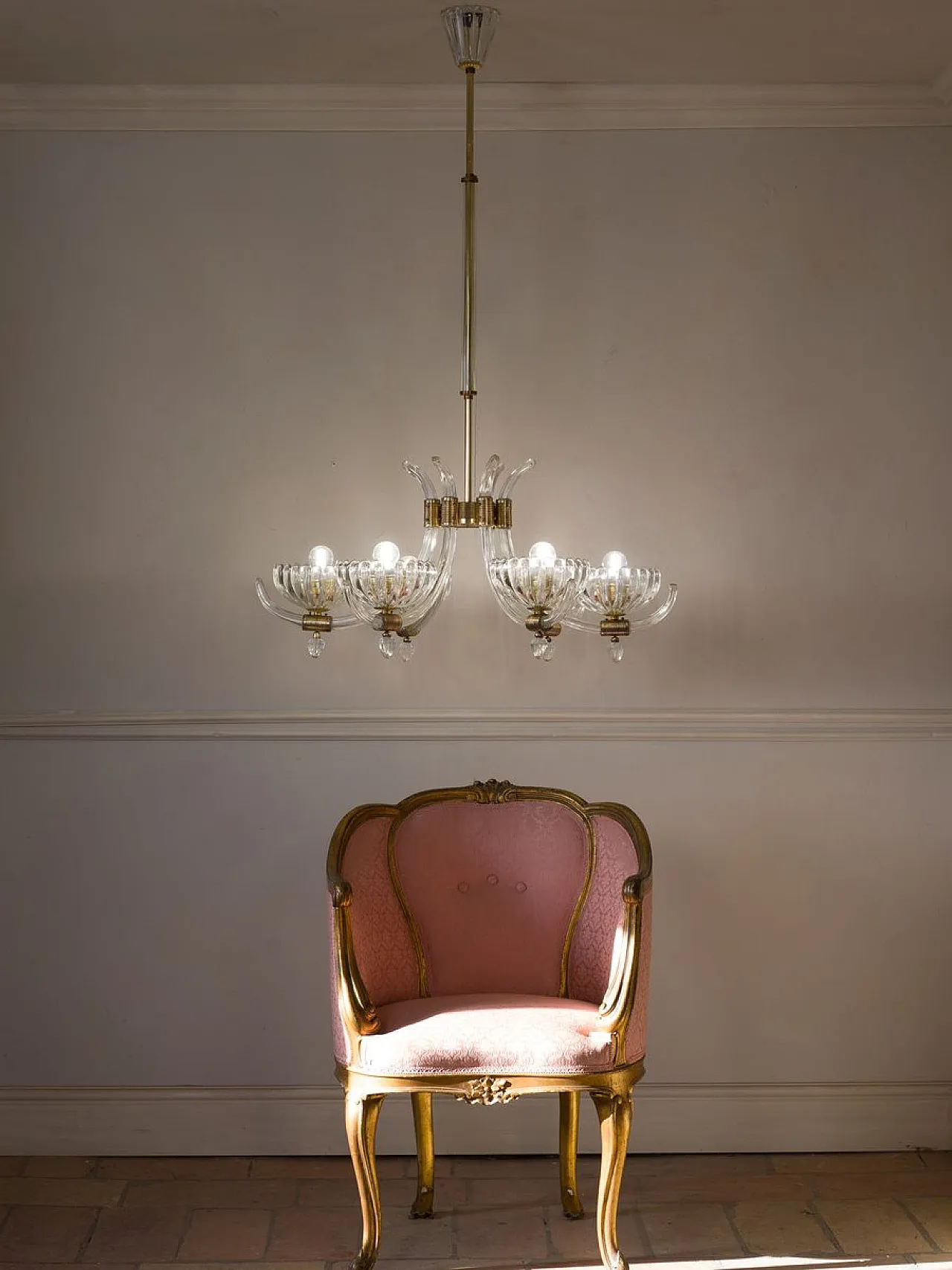 Murano glass chandelier, 1940s 9