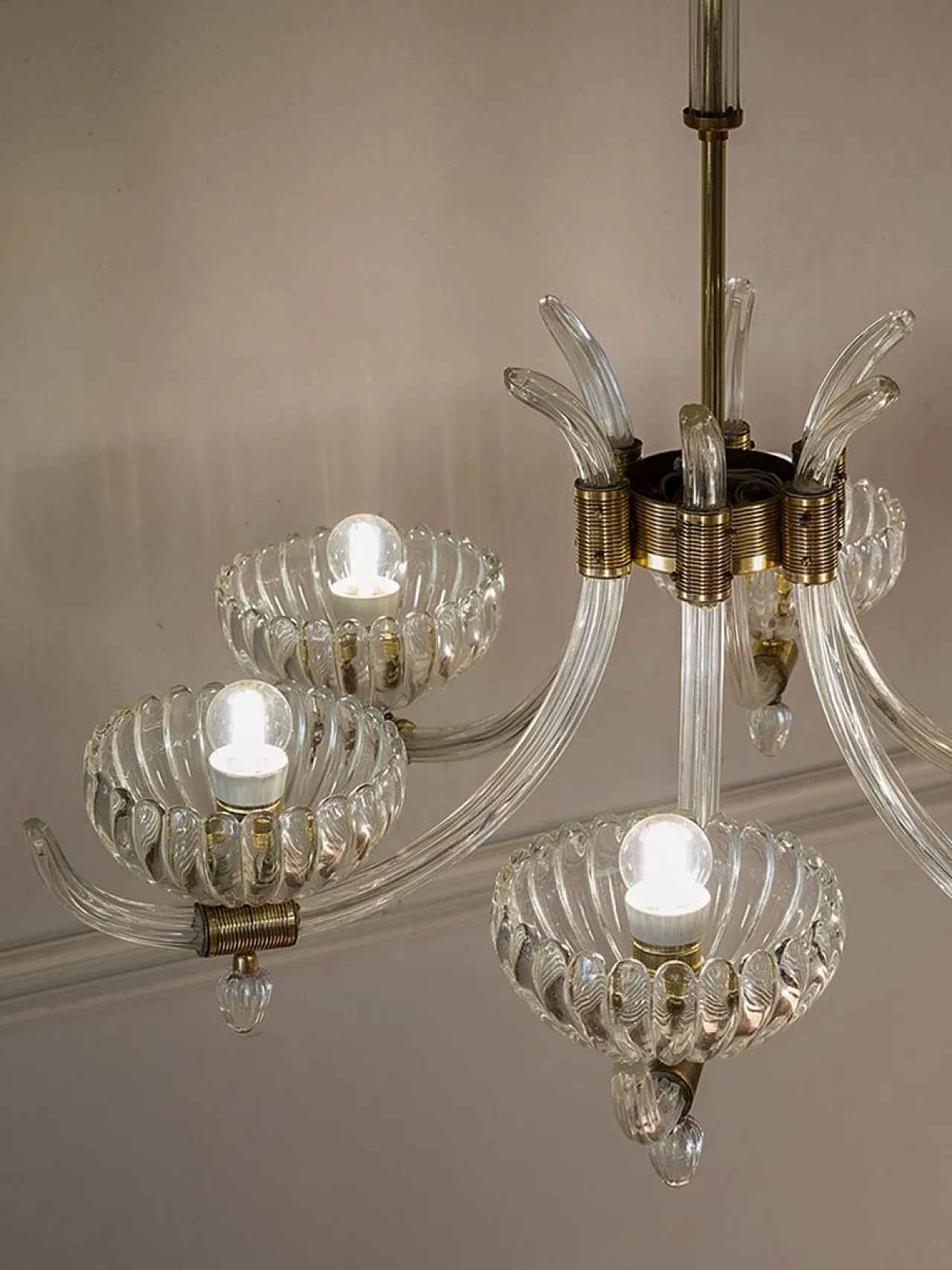 Murano glass chandelier, 1940s 11