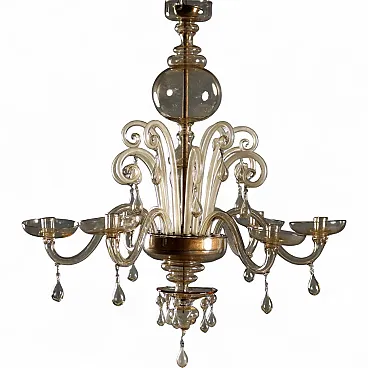 Lampadario in vetro soffiato Veneziano, '900