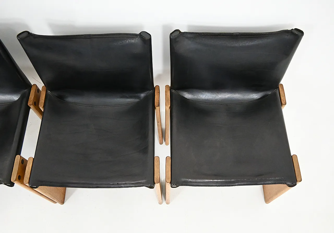 4 sedie da pranzo Monk di Afra & Tobia Scarpa per Molteni, anni '70 7