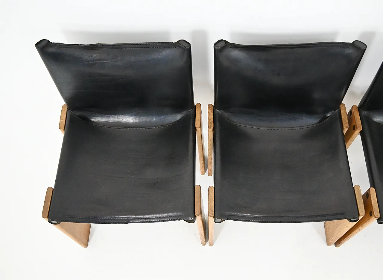 4 sedie da pranzo Monk di Afra & Tobia Scarpa per Molteni, anni '70 8