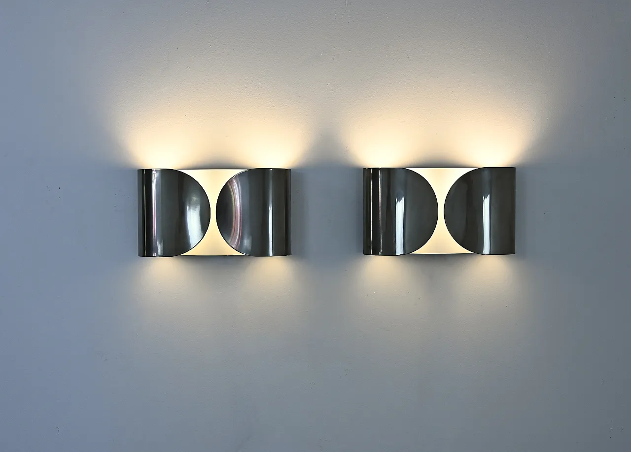 Coppia di Applique Foglio di Tobia & Afra Scarpa per Flos, anni '60 4
