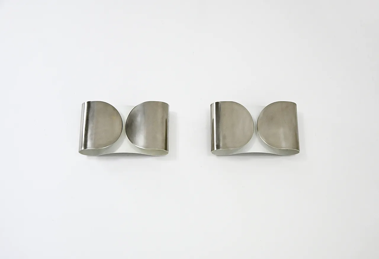 Coppia di Applique Foglio di Tobia & Afra Scarpa per Flos, anni '60 7