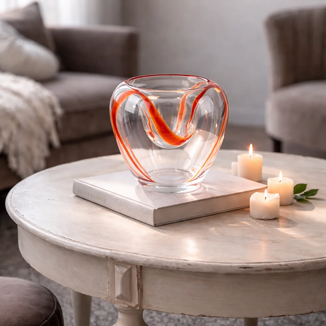 Onda Murano Glass Vase by Carlo Nason Signed Art Glass, 2000s 1