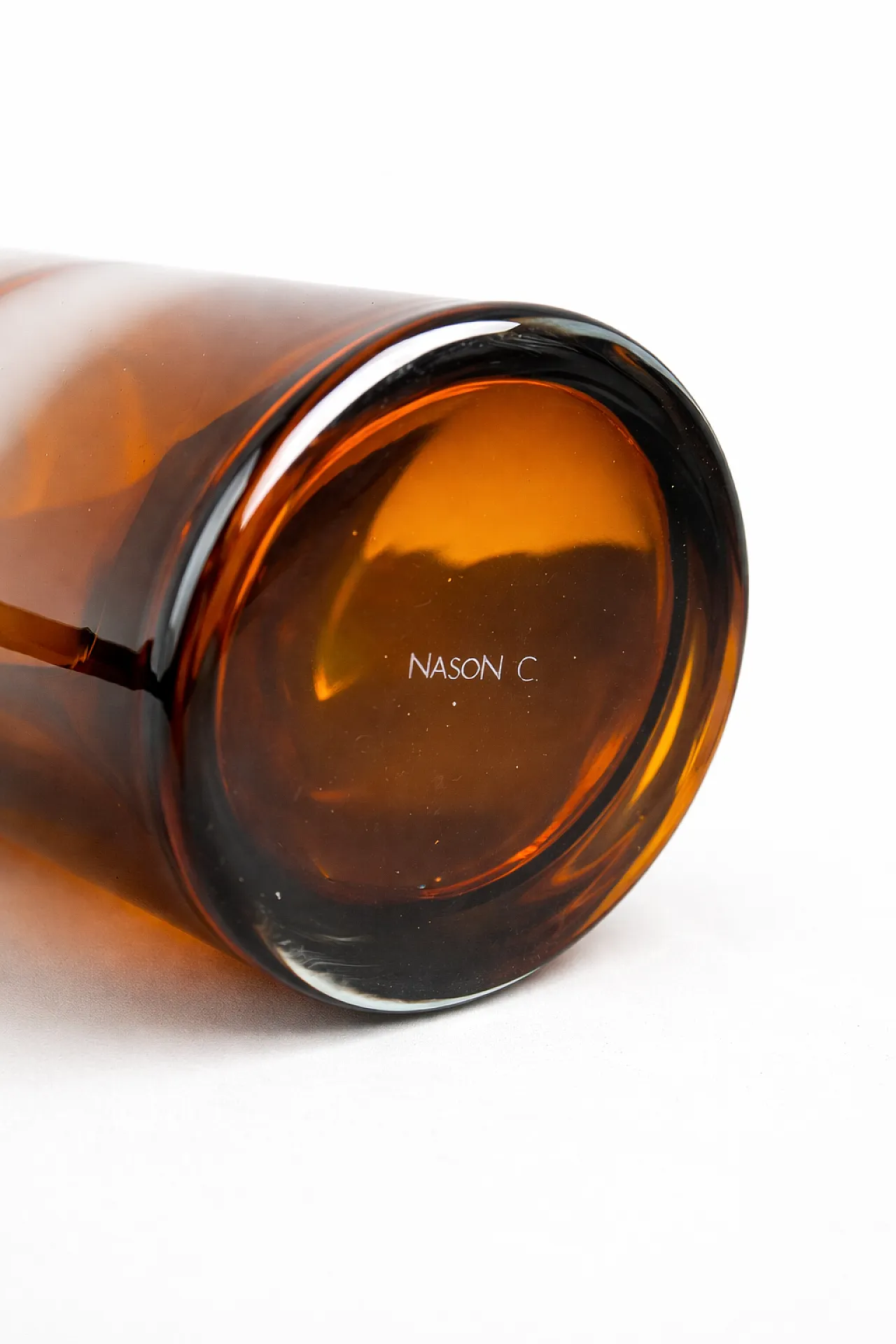 Murano Vase by Carlo Nason signed & original Box amber Art Glass, 2000 7