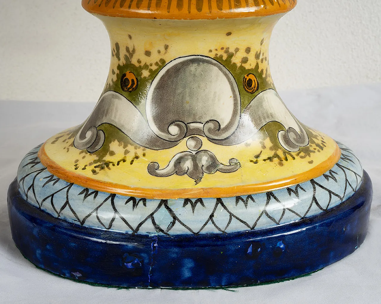 Glazed majolica centerpiece with mythological scenes, 19th century 5