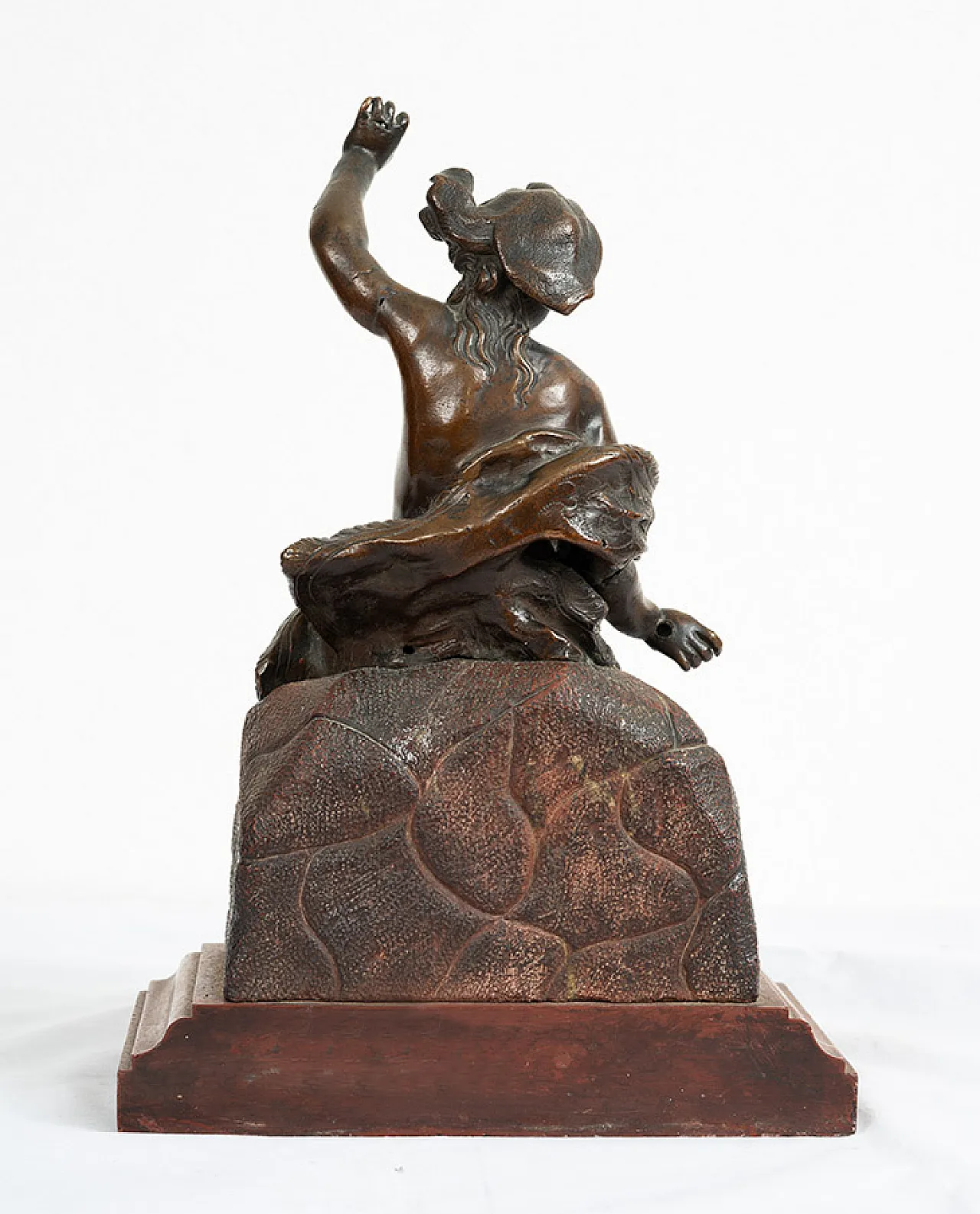 Scultura di donna in bronzo patinato Napoleone III su legno, '800 3