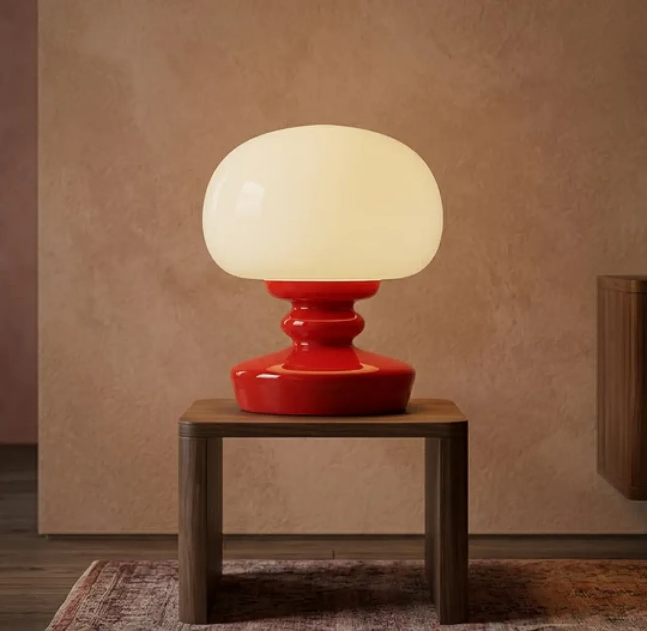 Lampada da tavolo in vetro di Štěpán Tabera, anni '70 3