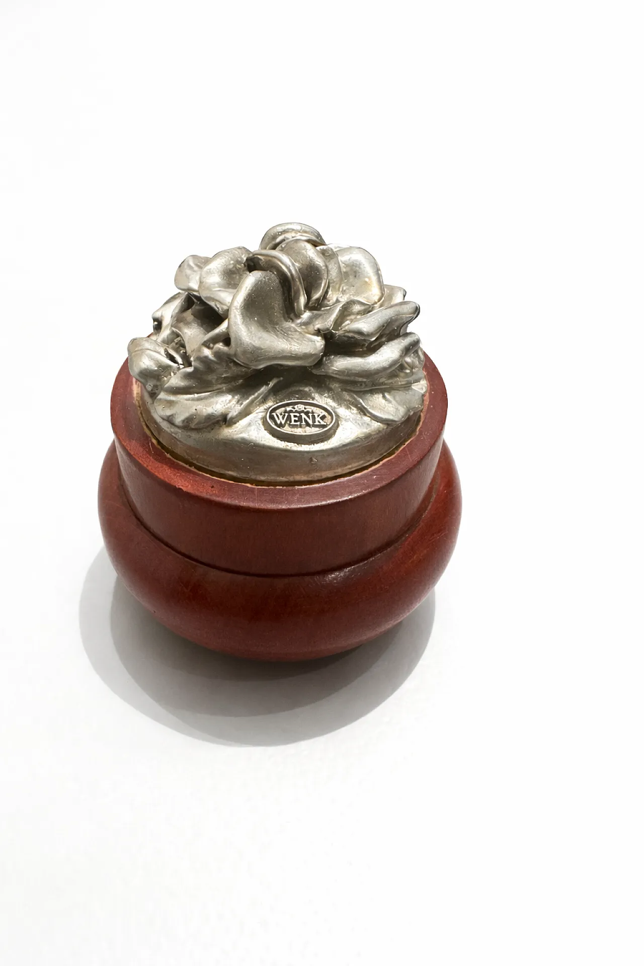 Silver Overlay Jewelry Box Rose Motif Trinket Box, 50s 2