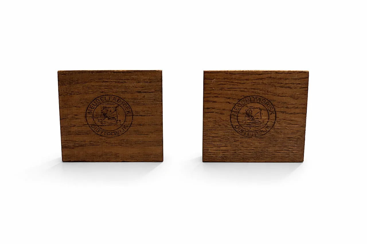 Pair Dutch Oak Candlesticks by MeubelFabriek Oisterwijk, 70s 7