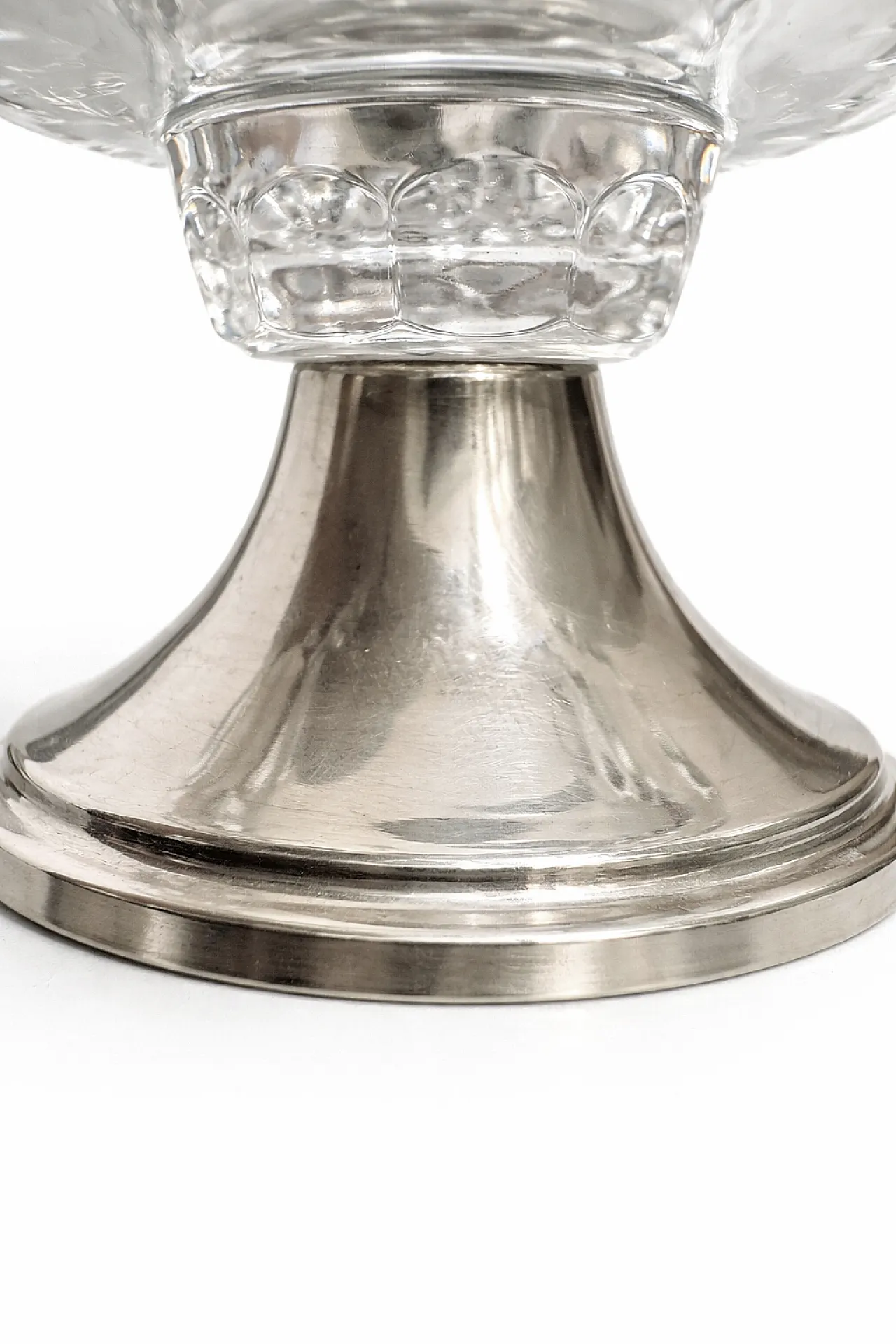 Dutch Silver & Cut Crystal Centerpiece by Cornelis J. Stock, 50s 3