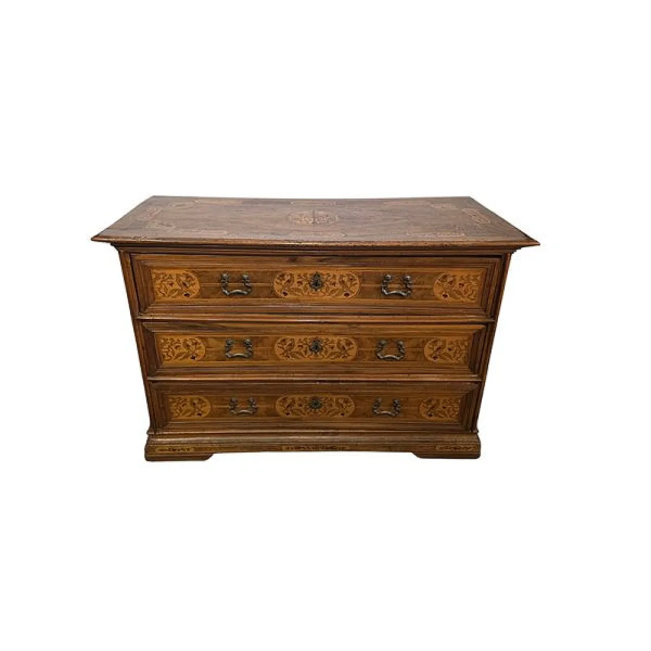 Chest of drawers in solid walnut, 18th century 2