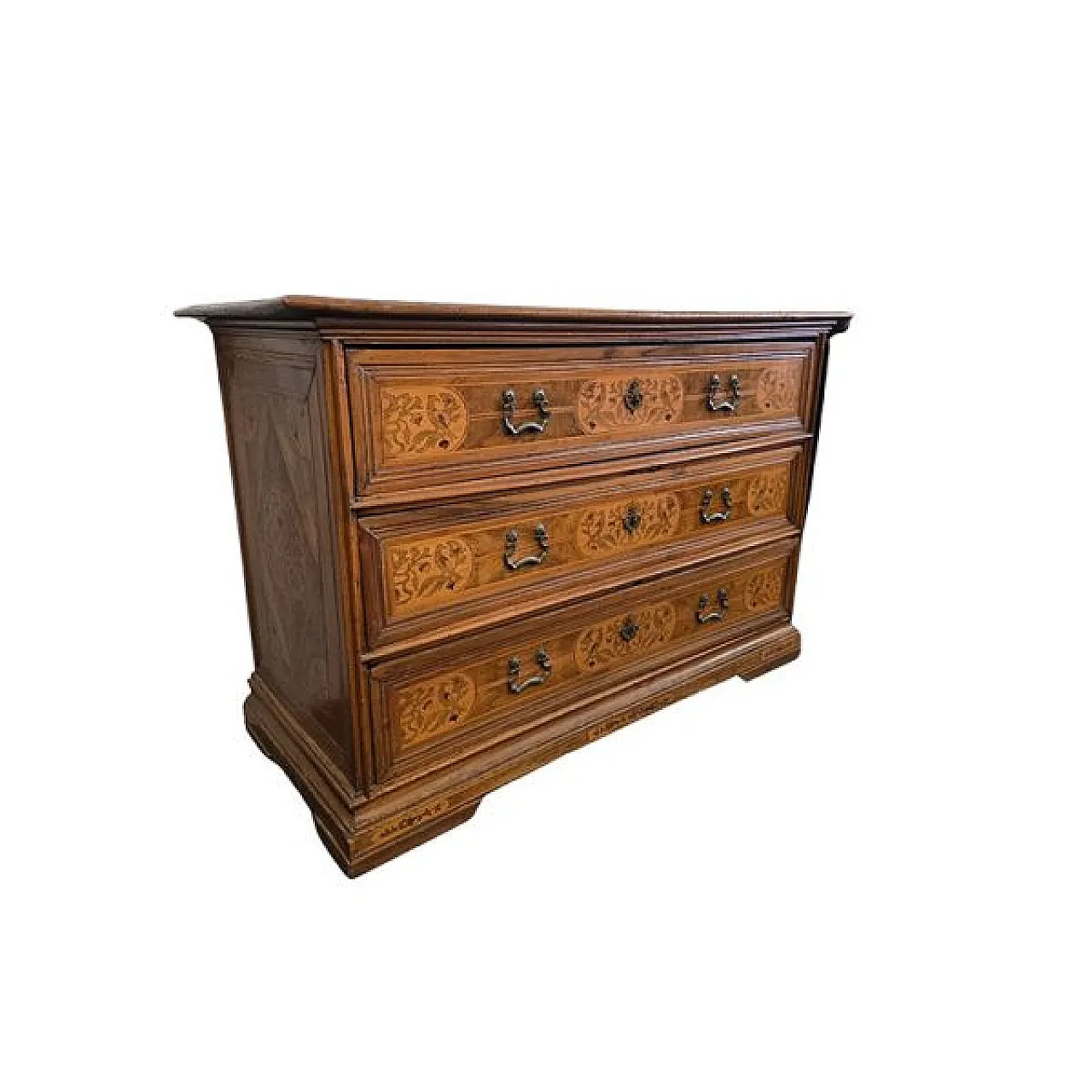 Chest of drawers in solid walnut, 18th century 3