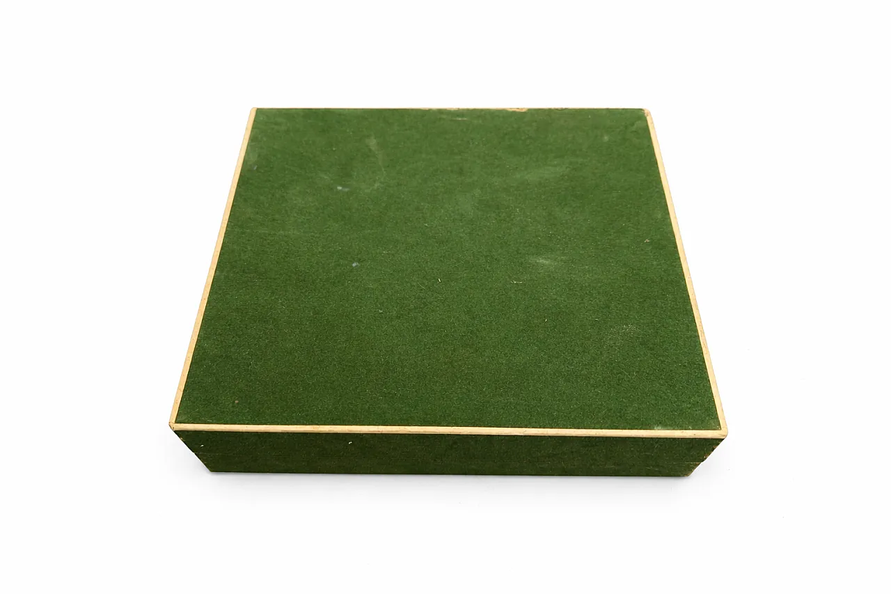 Hungary Mini Basket by Herend Apponyi Green 7373 AV, 80s 8