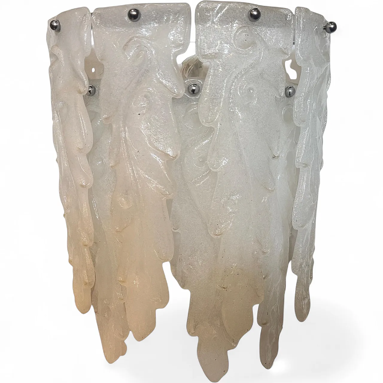 Mid-Century Modern Murano glass wall sconce by Mazzega, 1970s 16