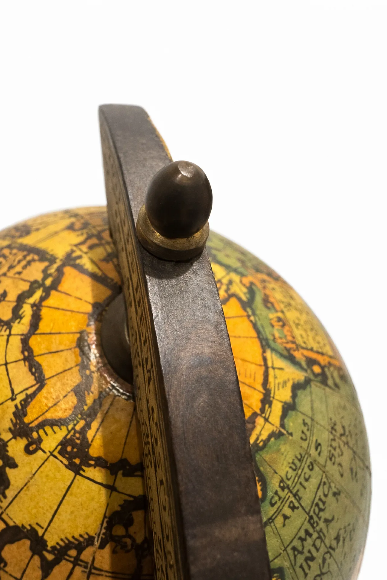 Globe Old World Map Wooden Desk Globe, 70s 3