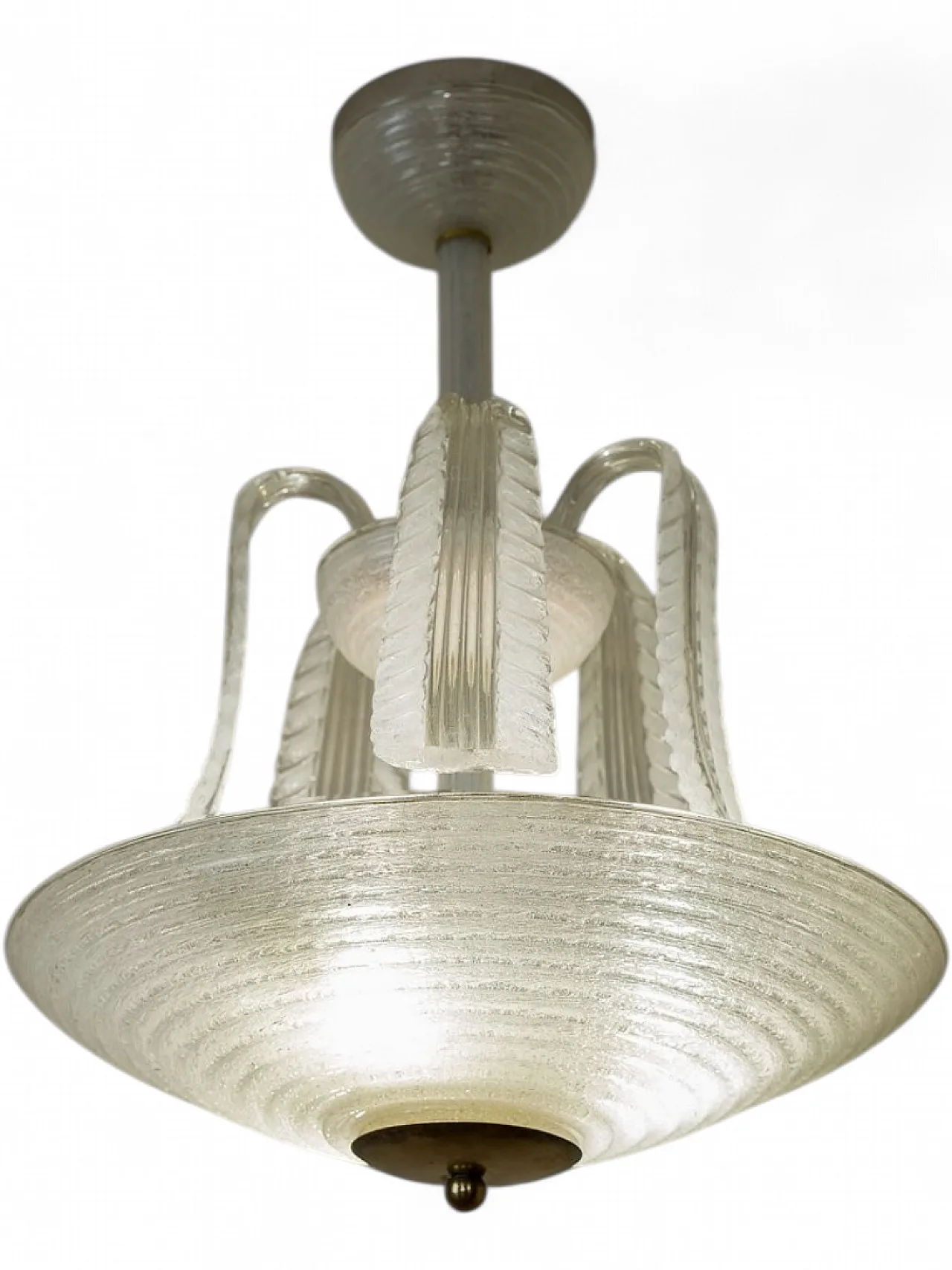 Art Deco Murano glass light from Seguso Vetri Darte, 1930s 11