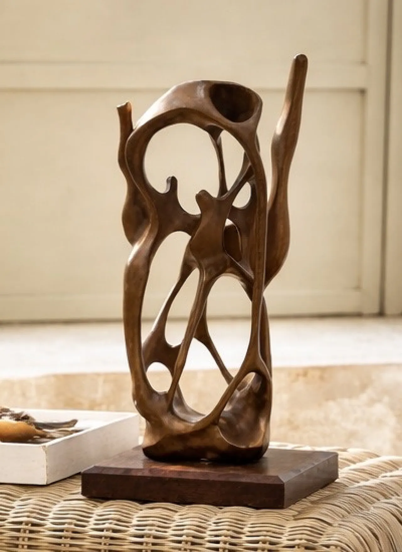 Abstract Wood Sculpture Hand Carved Organic Art, 70s 3