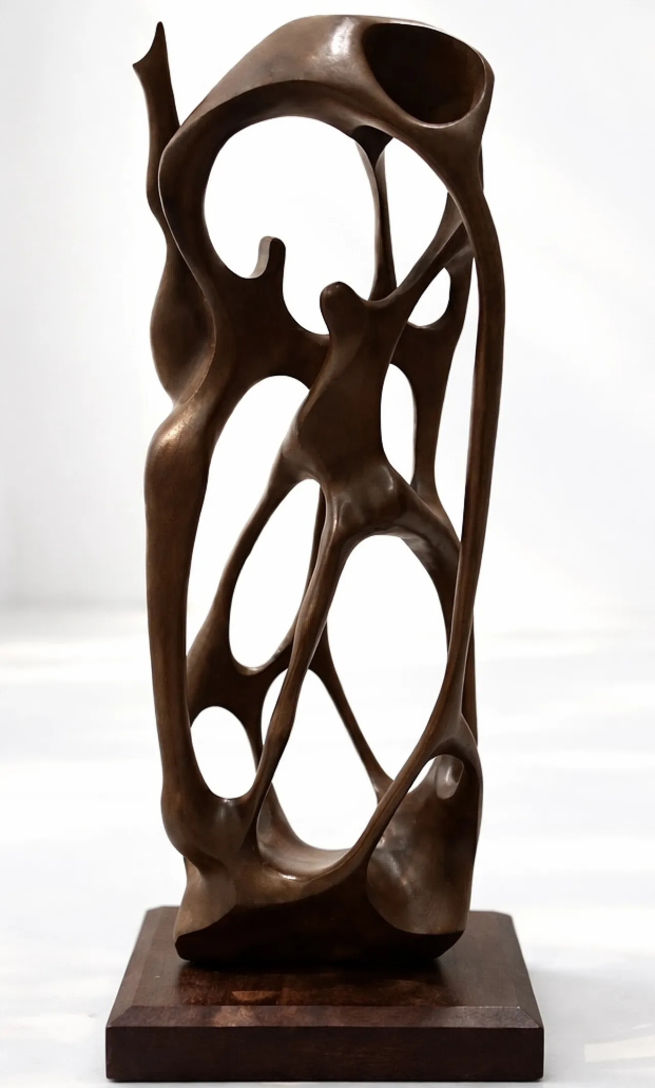 Abstract Wood Sculpture Hand Carved Organic Art, 70s 6