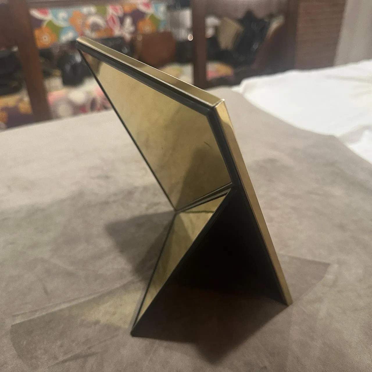 Brass and cream lacquered metal picture frame, 1970s 4