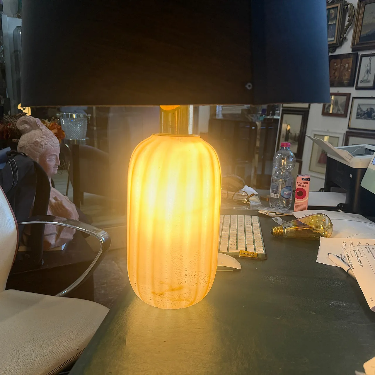 Pair of Murano glass table lamps by Signoretti Murano, 1980s 4