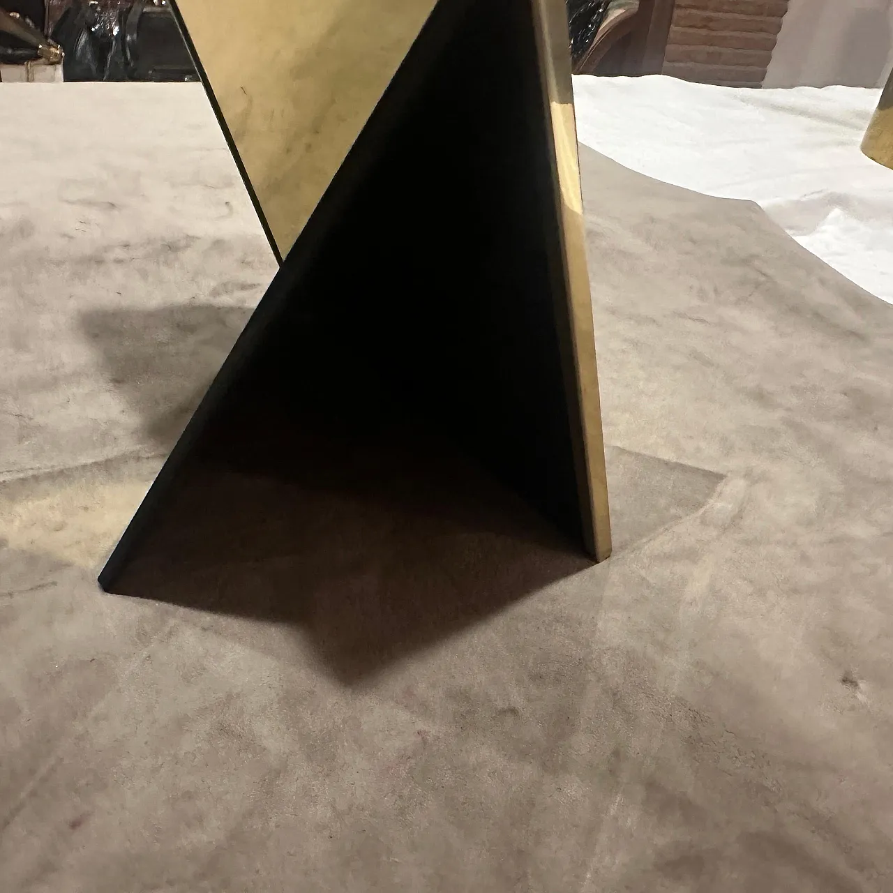 Brass and cream lacquered metal picture frame, 1970s 6