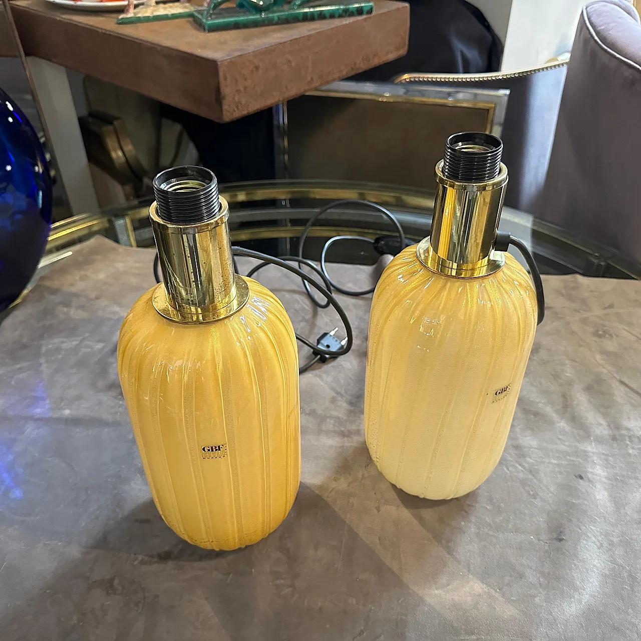 Pair of Murano glass table lamps by Signoretti Murano, 1980s 6