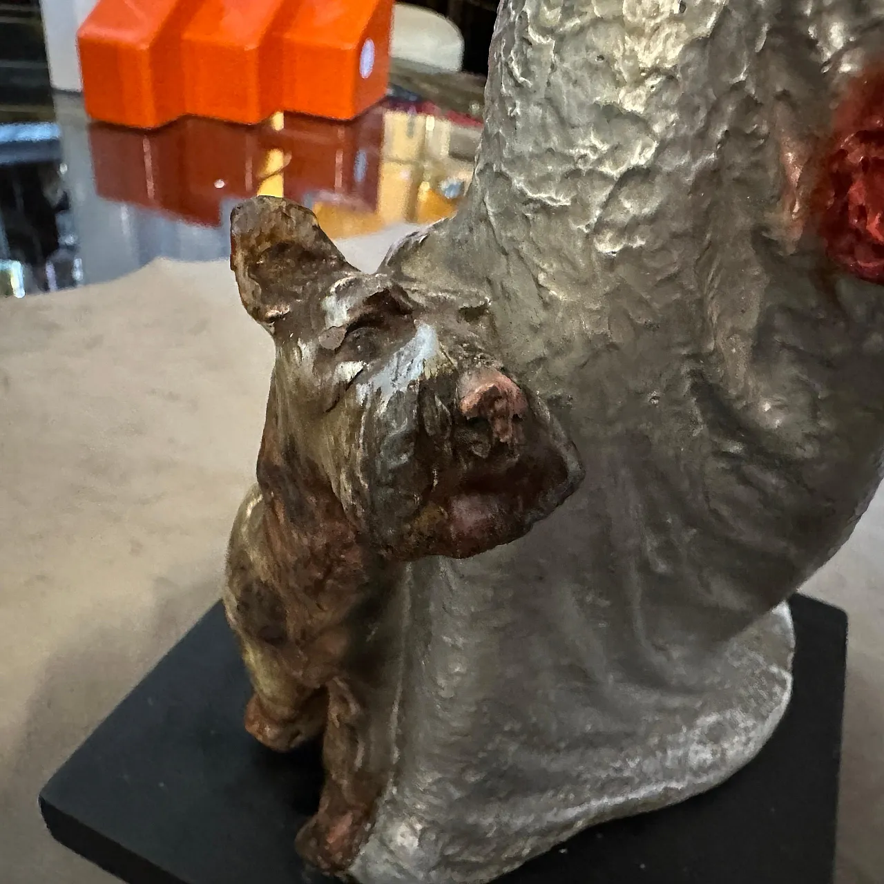 Ceramic figurine by Mollica, Woman with Fox Terrier, 1940s 9