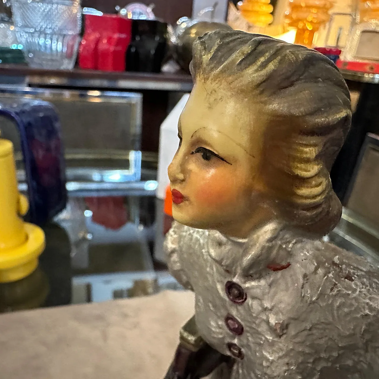 Ceramic figurine by Mollica, Woman with Fox Terrier, 1940s 10