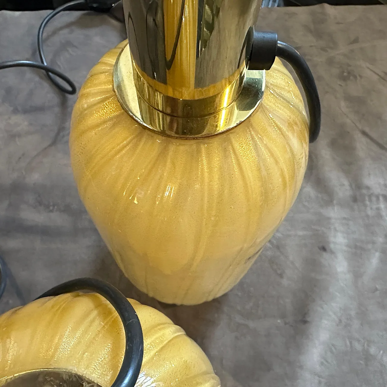 Pair of Murano glass table lamps by Signoretti Murano, 1980s 10