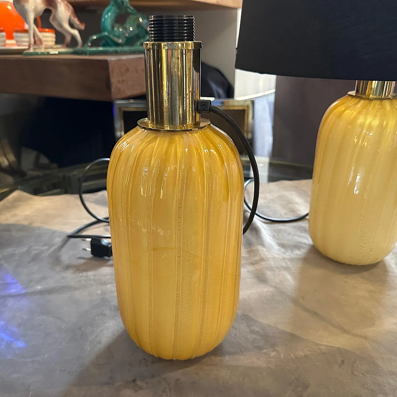Pair of Murano glass table lamps by Signoretti Murano, 1980s 17