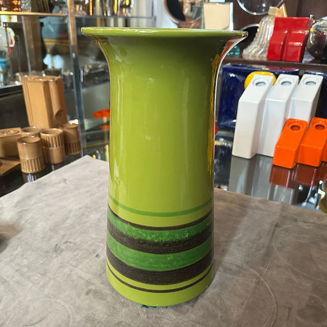 Avobin ceramic huge base, hand-painted 1970s 5