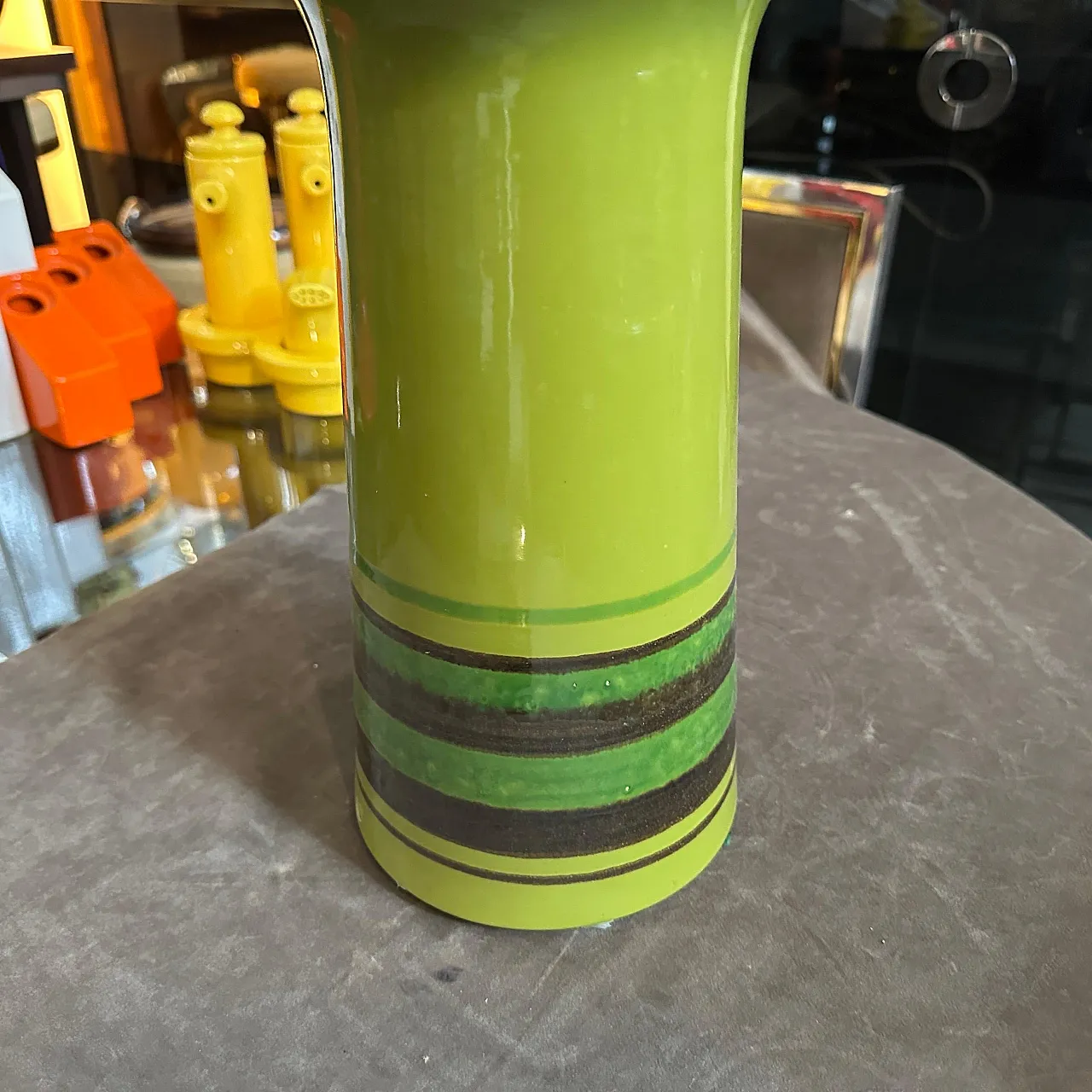 Avobin ceramic huge base, hand-painted 1970s 9