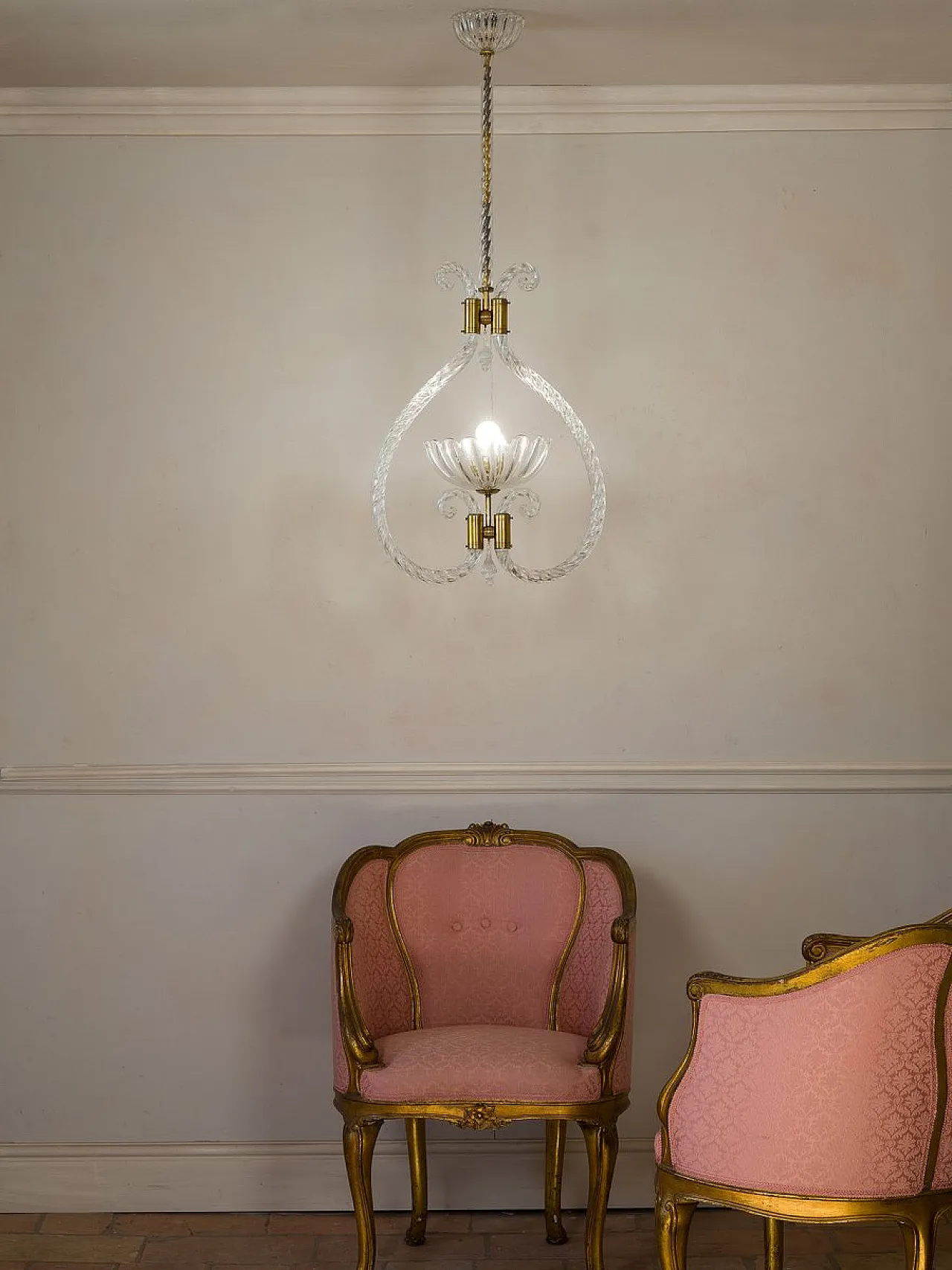 Art Deco Murano glass pendant light by Ercole Barovier, 1930s 11