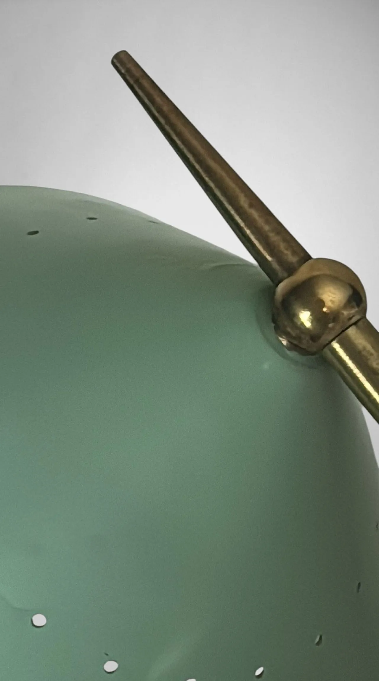 Lampada da terra regolabile in ottone con base in pietra, '900 13