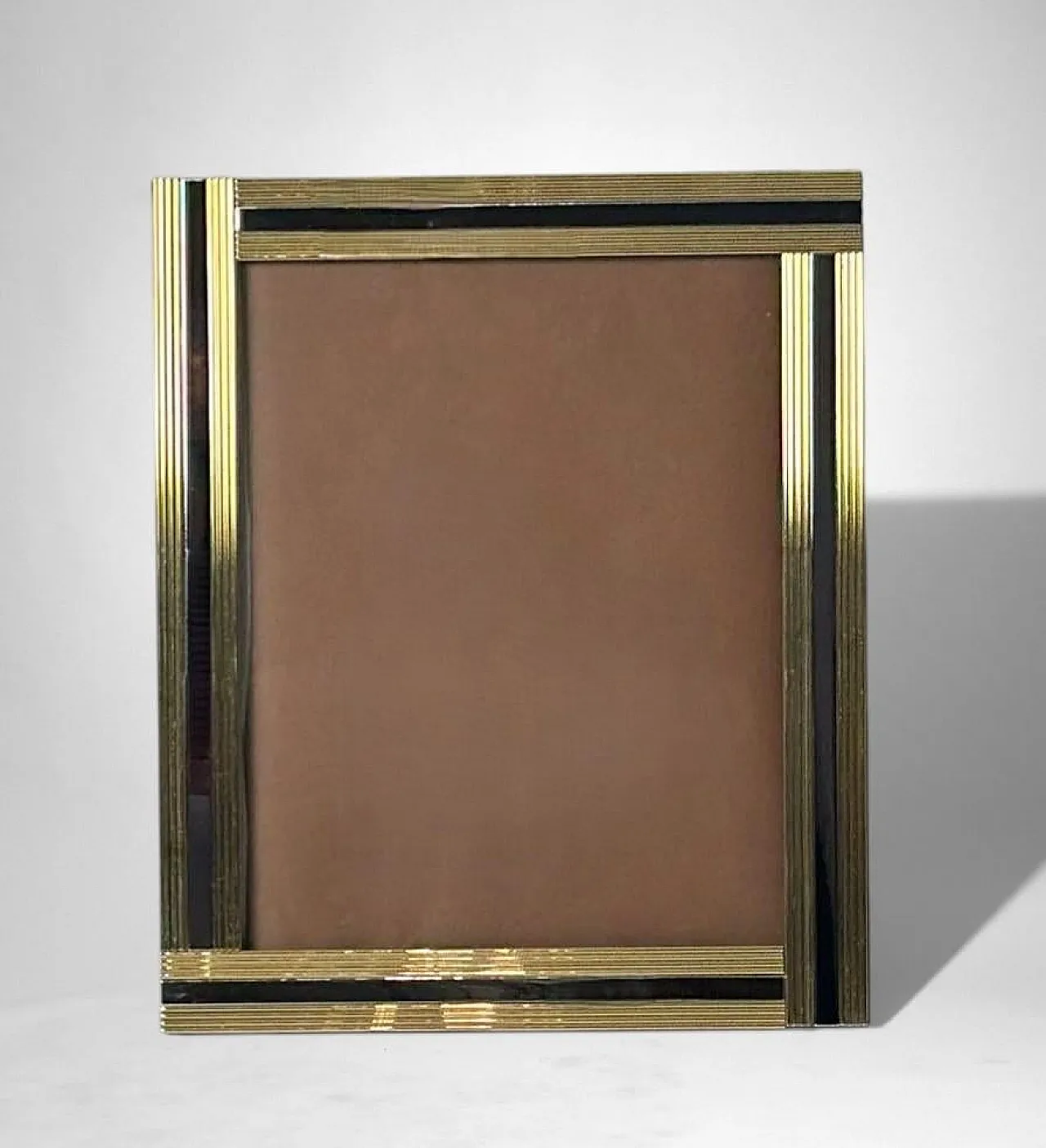 Romeo Rega style brass and steel picture frame, 1970s 6